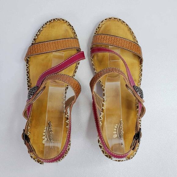 Spring Step L'Artiste Dreamer Womens Heels Sandals Slingback Leather 39 8.5 - Picture 4 of 9